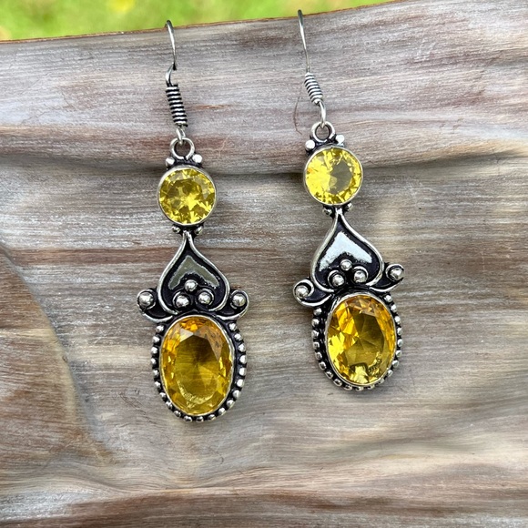 Citrine silver set Boho - Bohemian - Picture 7 of 12